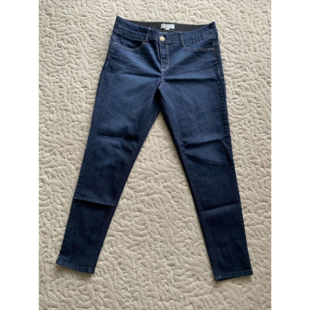 Rewind Women's Sz 17 / 33 Mid Rise Skinny Stretch Waist Jeans Dark Wash